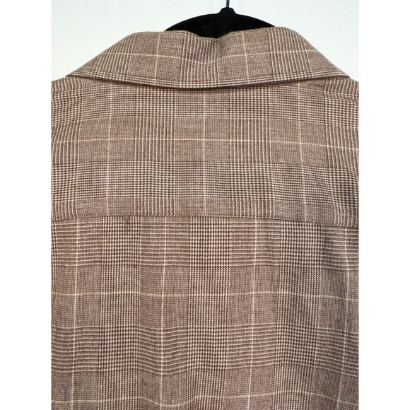 Jos. A. Bank Reserve Mens Tailored Fit Plaid Button-Down Shirt L Brown - Picture 10 of 10